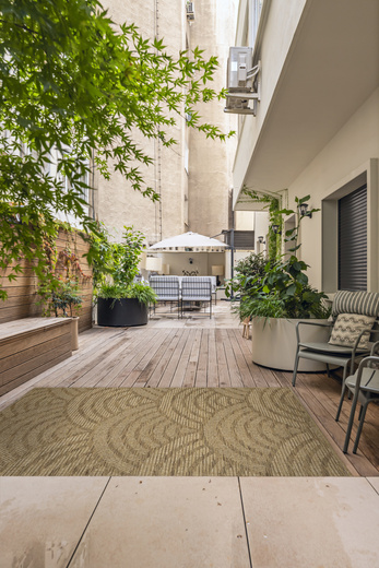 Dywan Sznurkowy Ella ST022A brown/brown Beż Brąz Wachlarze Outdoor