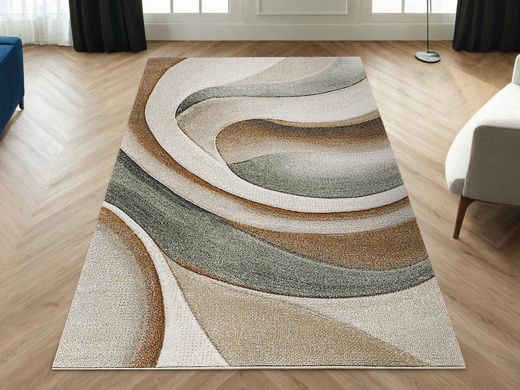 Dywan Agent 40436/610 Multi Krem Miedź Oliwka Fale