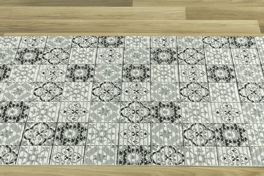 Mata Łazienkowa Softy-tex 826 patchwork szary szerokość 65 cm