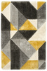 Dywan Shaggy California P477A anthracite/yel Trójkaty Krem Szary Żółty