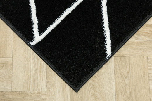 Dywan Lima C877B black/white Czarny Krem Trójkąty