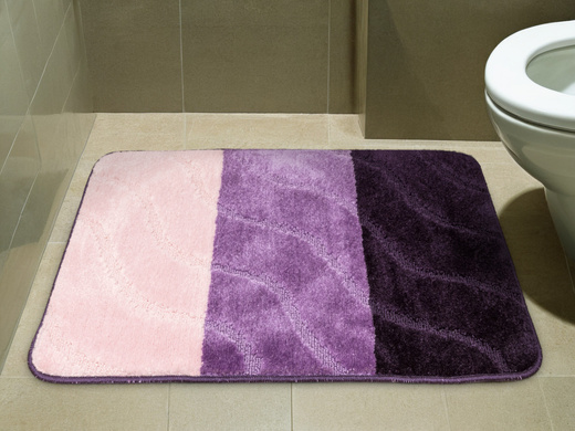 Dywanik Łazienkowy Fiori Fiolet Pasy Fale