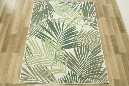 Dywan Sznurkowy Syrena 19433/62 Palmy Zieleń Krem