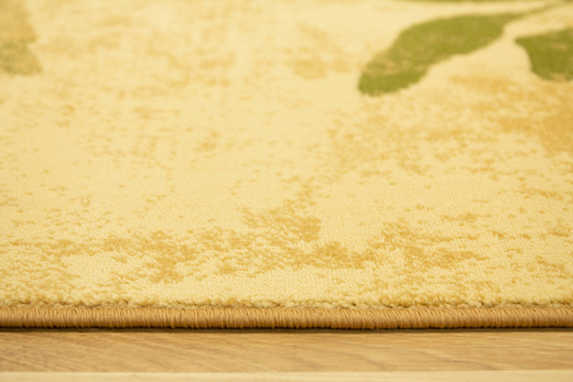 Dywan Agnella Standard Floris Groszek Beż Oliwka Kwiatowy