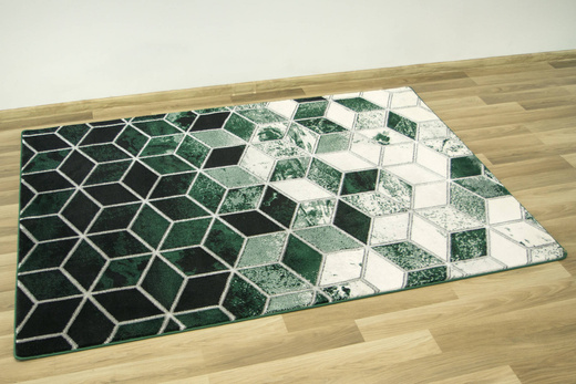 Dywan Diamond K4432Z green Butelkowa Zieleń Romby Bryły