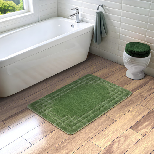 Dywanik Łazienkowy Antypoślizgowy Sego Green Zielony Prostokąty Mozaika