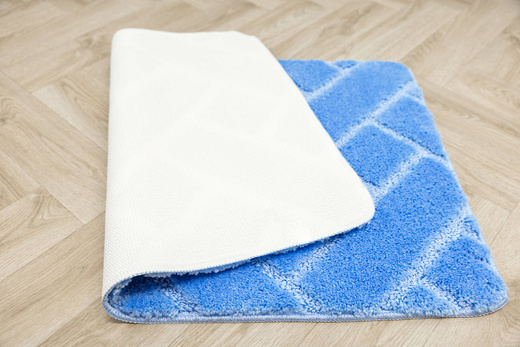 Dywanik Łazienkowy Antypoślizgowy Lotus Light Blue Błękitny Cegiełka