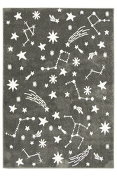 Dywan Lima 9572A d.grey/cream Szary Kremowy Gwiazdy Nocne Niebo