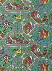 Dywan O-rally Uliczki droga zamek budowa miasto na filcu