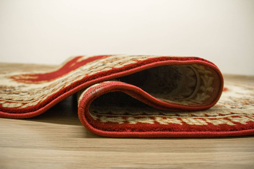 Owalny Dywan Super Rose 1898A red/cream Ornament Kwiatowy Czerwień Krem