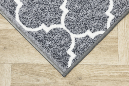 Antypoślizgowy Dywan Jasny Szary Koniczyna Marokańska