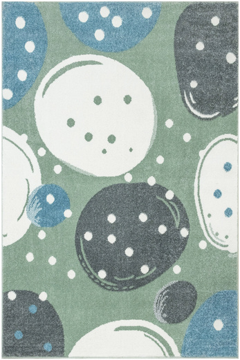 Dywan Dziecięcy Lima M040A green/cream Zielony Kremowy Kamyki Kropeczki