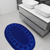 Dywanik Łazienkowy Antypoślizgowy Ocean Blue Niebieski Owalny