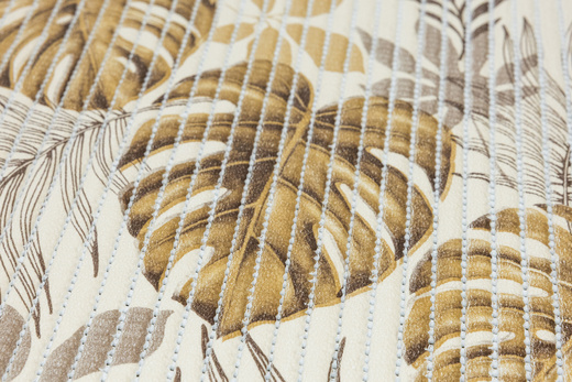 Mata Łazienkowa 265B Monstera Beż szerokość 130 cm