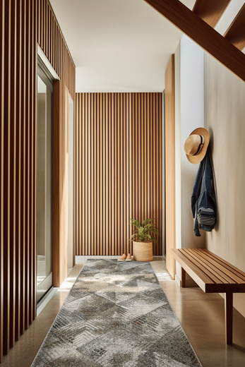 Chodnik Ponte N858A Beige Szary Brąz Romby szerokość 100 cm