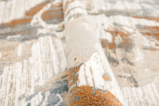 Dywan Argent 14717 O11 Orange Niebieski Pomarańczowy Marmur