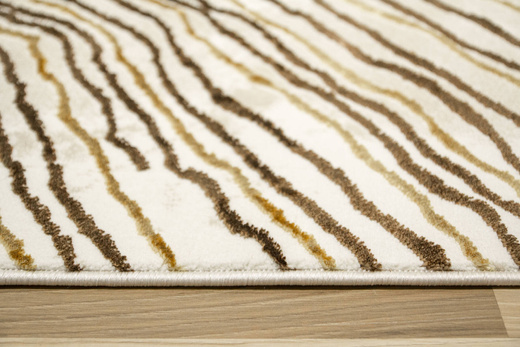 Dywan Elisa PF152 Brown Złoty Brąz Linie