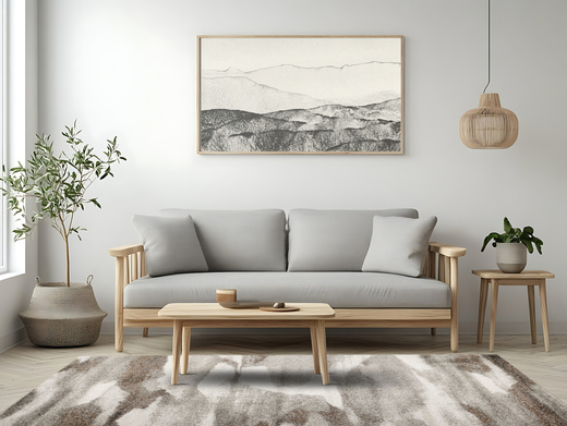 Dywan Ponte N282A l.grey/d.grey Szary Brąz