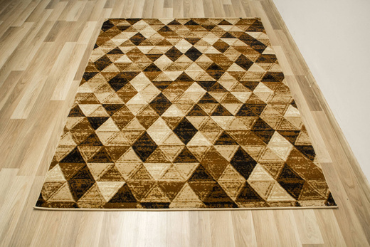Dywan Super Rose 9592A Brown/Beige Brąz Beż Krem Trójkąty