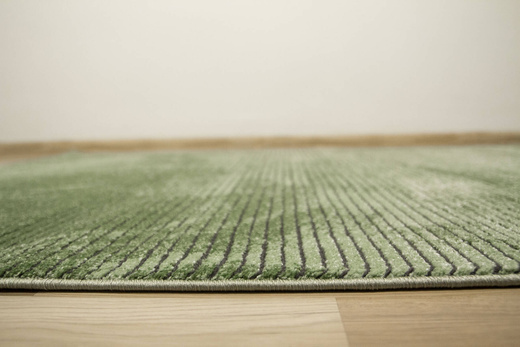 Dywan Teno QP044 Dark Green Paski Przecierany Marmur