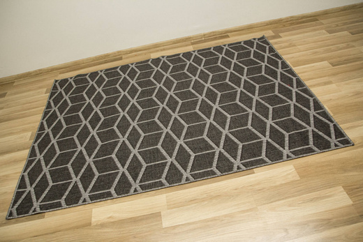 Dywan Dwustronny Sznurkowy Brussels 205178/11020 night Night Antracyt Szary Romby Outdoor