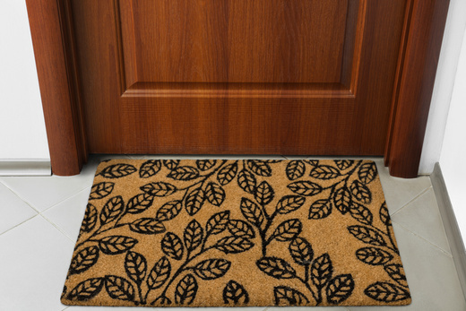 Antypoślizgowa Wycieraczka Kokosowa Retro Listki