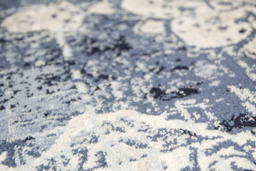 Chodnik Victoria 7094A l.blue/cream Ornament Niebieski Krem szerokość 100 cm