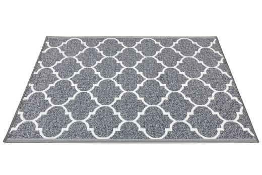 Antypoślizgowy Dywan Jasny Szary Koniczyna Marokańska