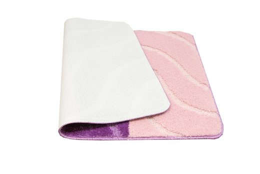 Dywanik Łazienkowy Fiori Fiolet Pasy Fale