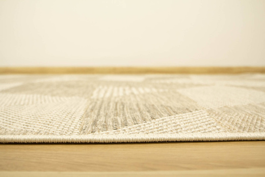 Dywan Sznurkowy Oria 529/YV7-Z Beż Szary Krem Trójkąty Gruby Splot