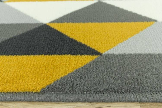 Chodnik luna 503652/89915 żółte trójkąty szerokość 70 cm