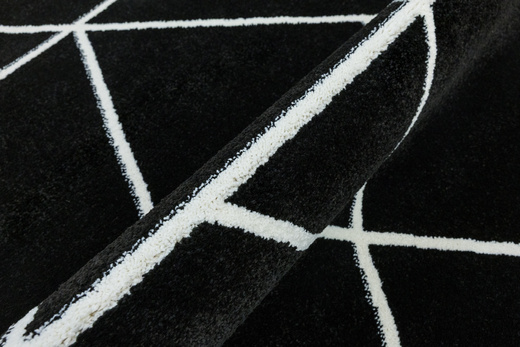 Dywan Lima C877B black/white Czarny Krem Trójkąty