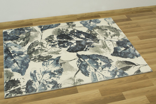 Dywan Liście Szaro-Granatowe akwarela