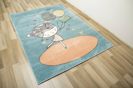 Dywan Dziecięcy Lima 9393B blue/rose Baletnica Dziewczynka Róż Niebieski