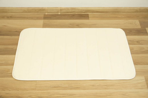 Dywanik Łazienkowy Coral Velvet Cream Krem Paski