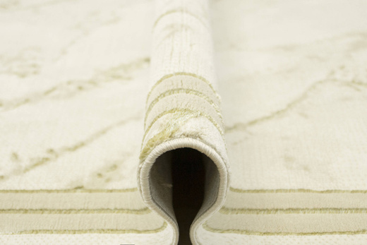 Lśniący Dywan Allora Plus B839A cream/gold Marmur Beż Krem Złoto