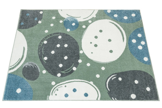 Dywan Dziecięcy Lima M040A green/cream Zielony Kremowy Kamyki Kropeczki