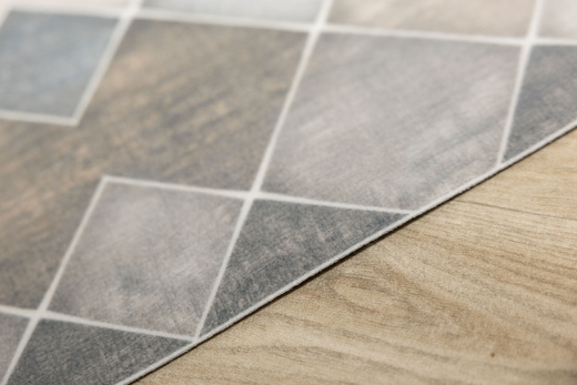 Antypoślizgowy Dywanik Łazienkowy Kuchenny Mata Magic M2 Szary Beż Romby