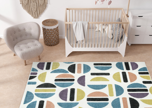 Dywan Dziecięcy Lima M045A rose/blue Krem Fiolet Półkola