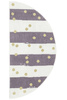 Dywan Półokrągły Dziecięcy Lima M044A cream/lila Fiolet Krem Zloty Paski