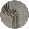 Okrągły Dwustronny Dywan Sznurkowy Brussels 205631/11020 Night Silver Szary Grafit Fala Outdoor