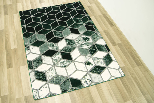 Dywan Diamond K4432Z green Butelkowa Zieleń Romby Bryły