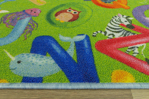 Dywan Alfabet 12 green