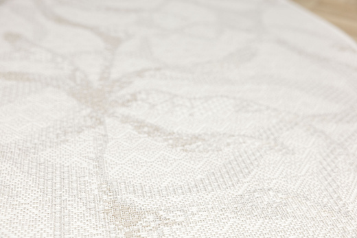 Okrągły Dywan Sznurkowy Haga 04720A l.grey/cream Szary Beż Krem Kwiaty Outdoor