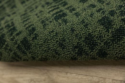 Wykładzina Pętelkowa Traffic 45 Butelkowa Zieleń Kratka Melanż szerokość 4 m