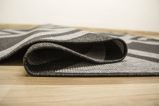 Dywan Dwustronny Sznurkowy Brussels 205386/11010 n.silver Antracyt Szary Romby Outdoor