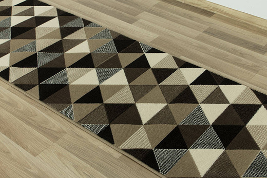 Chodnik luna 503430/97911 trójkąty brąz szerokość 100 cm
