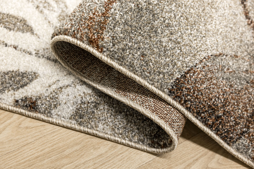 Dywan Ponte N879A l.grey/beige Brąz Szary Kwiaty