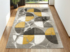 Dywan Amelia A472B grey/d.yellow Szary Żółty Półkola Marmur 
