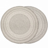 Okrągły Dwustronny Dywan Sznurkowy Brussels 205670/10010 Silver Szary Krem Kółka Outdoor